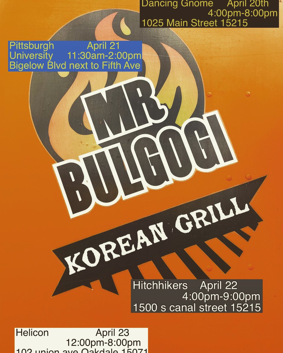 Posting our weekly schedule