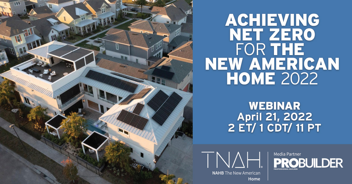 #SAVEYOURSEAT
Join Drew Smith and Steve Earl as they deliver a step-by-step tour of the energy, water, and other resource efficiencies that made The New American Home 2022 a comfortable and healthy net-zero home for today's buyers. Register here!
loom.ly/Uvekbdk