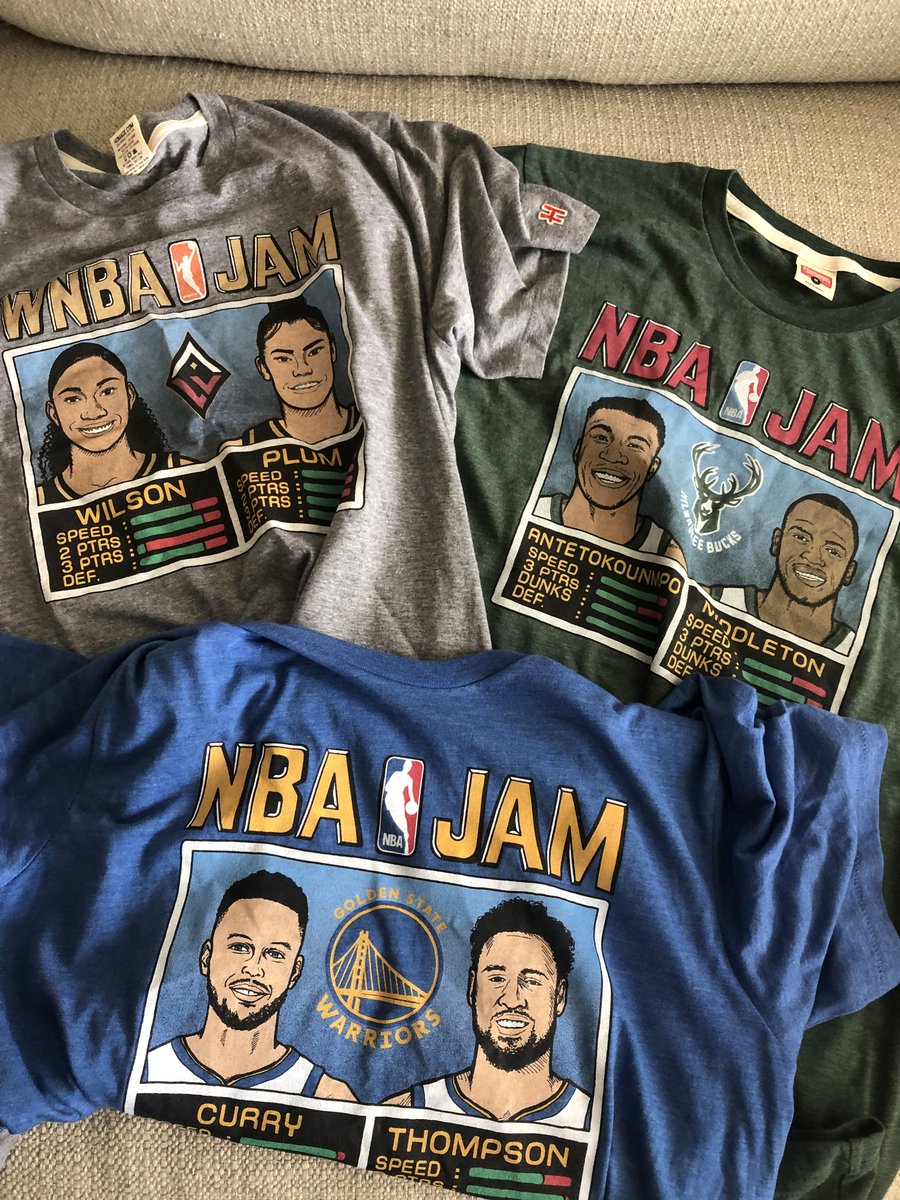 ktrain_11's tweet photo. Feeling like I'm back in my youth! 

Rocking these all week for #NBAJAMWeek. NBA playoffs &amp; WNBA season coming soon 🏀! 

The softest tees 10/10 highly recommend. Grab yours via the link below! #Partner @homage
 
🔗 https://t.co/fD6UmLsVY9 https://t.co/X9qMj8TeNy