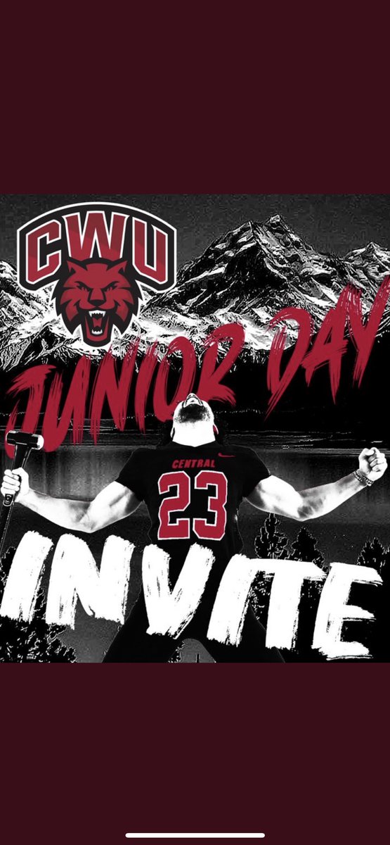 I appreciate the <a href="/CWUFB/">CWU Football</a> Junior Day invite from @coachjohnsCWU! <a href="/BrandonHuffman/">Brandon Huffman</a> <a href="/RylandSpencer/">Ryland Spencer™</a>