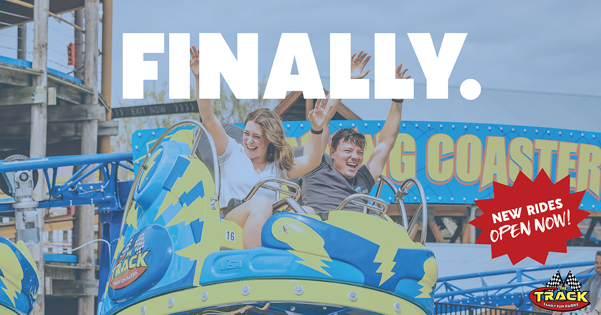 bransontracks's tweet photo. New rides at The Track Family Fun Parks are NOW OPEN! The Spinning Coaster at Track 3 is a family style roller coaster and Thunderstruck, located at Track 4, provides a 360 degree dance party! BOTH are included in our unlimited park passes! https://t.co/YfKTJ6tl7e
