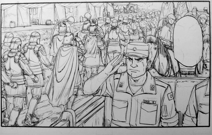 堅すぎるスクールペンは肩と肘にくる…。うるさくなるので後ろで溝掘ってる連中はなし。 