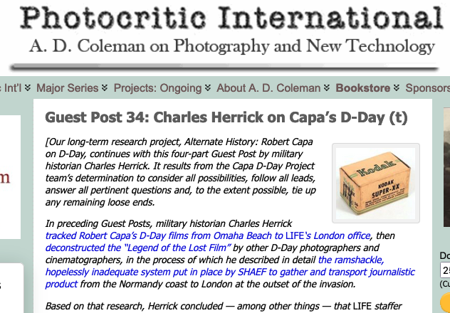 ADColeman1's tweet photo. New at my blog: Charles Herrick on the D-Day misadventures of Life fotog Bob Landry and CBS reporter Larry LeSueur https://t.co/TPk616oUYA https://t.co/hNYNfobpmS