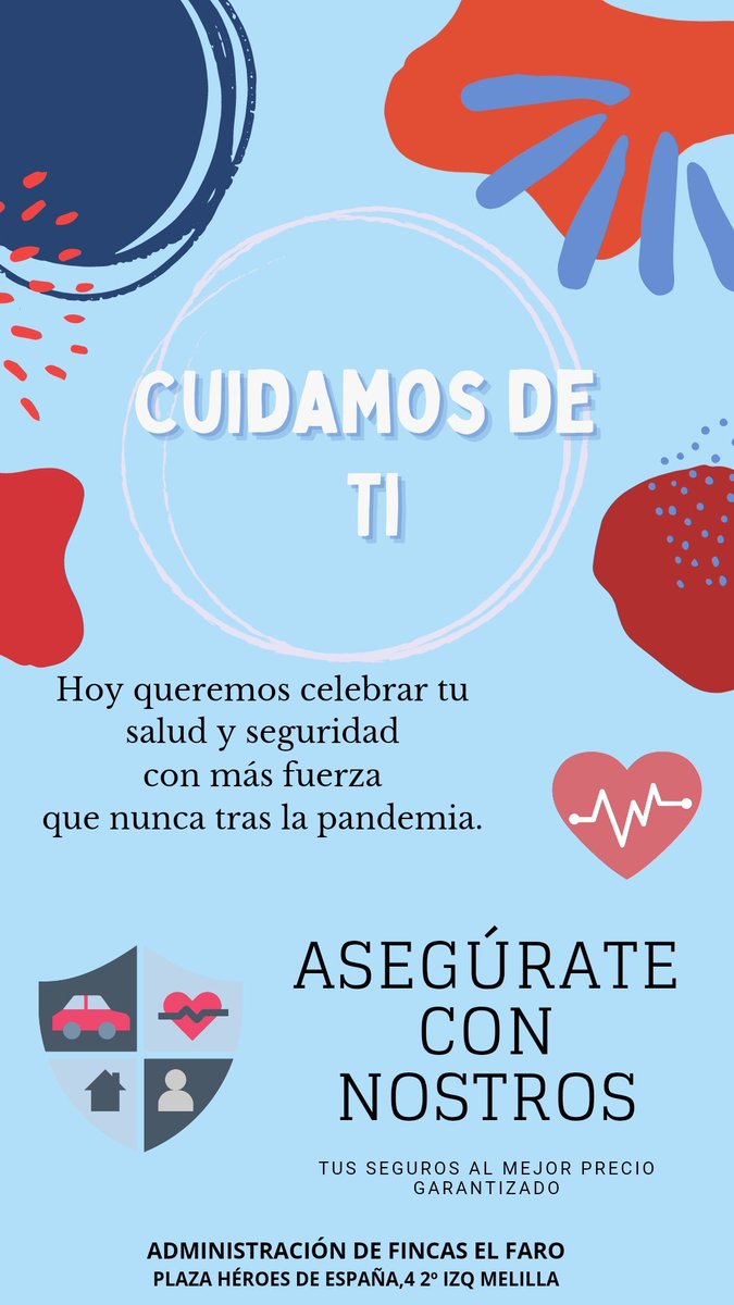 Deja que cuidemos de ti. ❤🤝
Disponemos de multitud de proyectos con todas las compañías. 
📧admonfincaselfaro@gmail.com
#AAFF #AdministradordeFincas #AdministracióndeFincas #ComunidaddePropietarios
#edificios #vecinosinformados
#NosImportaTuVivienda.
#Seguros #Melilla