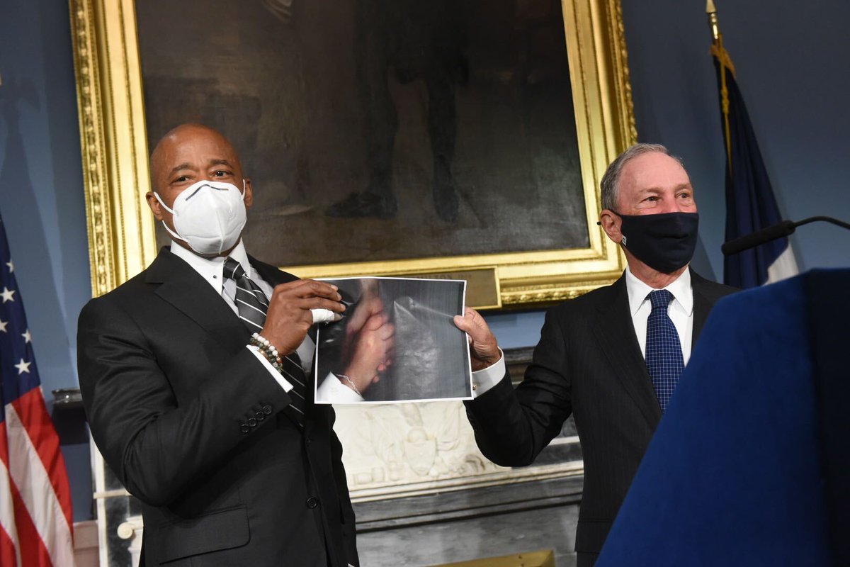 .<a href="/NYCMayor/">Mayor Eric Adams</a> and <a href="/MikeBloomberg/">Mike Bloomberg</a> celebrate a $50 million investment from <a href="/BloombergDotOrg/">Bloomberg Philanthropies</a> in the Summer Boost NYC program with a #COVID safe handshake. 

This investment will engage with 25,000 students this summer and help close the #COVID19 learning gap.