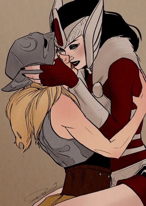 Busting out my ancient ThorxSif art from 2015 😏 