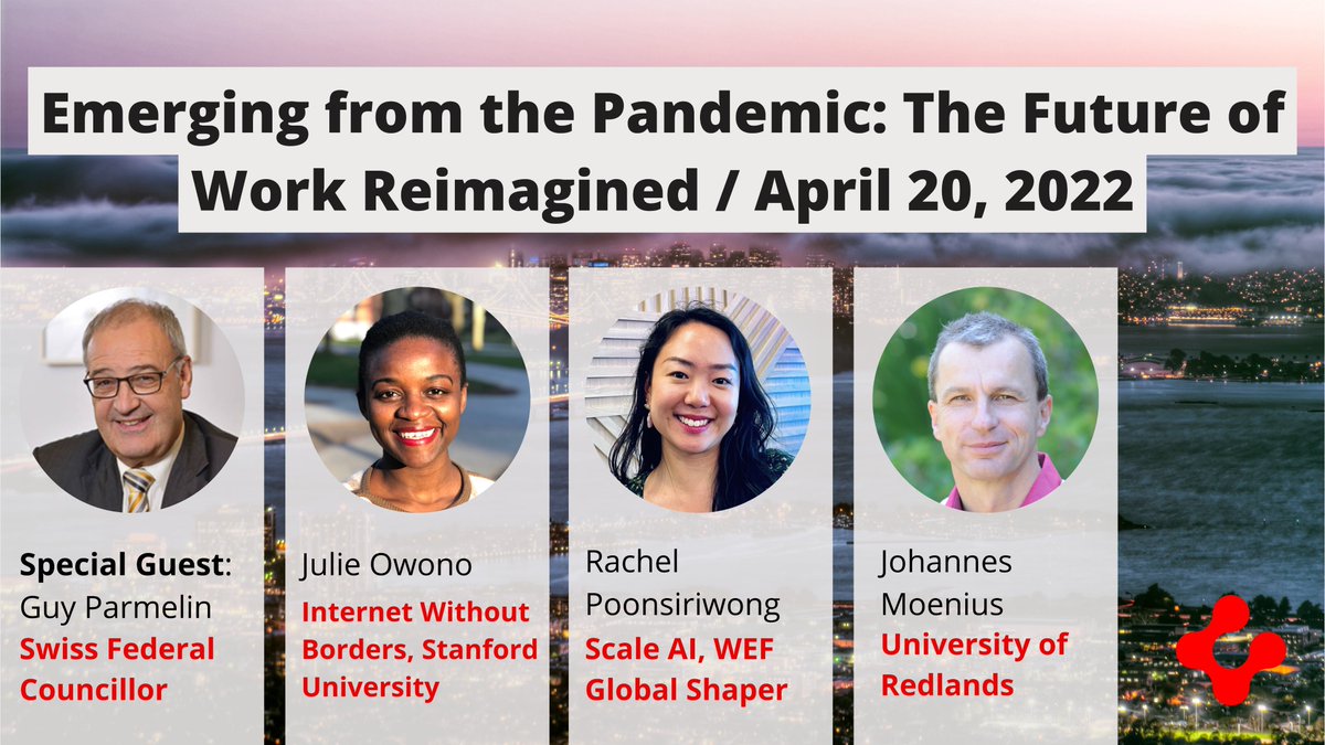 Happening this Wednesday April 20 at 6 PM (PST). Our Executive Director @JulieOwono will give a keynote on 'The Future of Work' at the @swissnexSF #event. For more infos ⬇️ ow.ly/6G3m50IKPlR