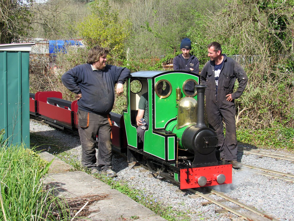 Don't know any details about the loco but fun to see steam back on <a href="/southdevonrly/">South Devon Railway</a>'s miniature railway on Thurs.

It's a hidden gem of a line through the woods at Buckfastleigh and is my daughter's 2nd favourite thing to do there after a picnic by the loco shed.