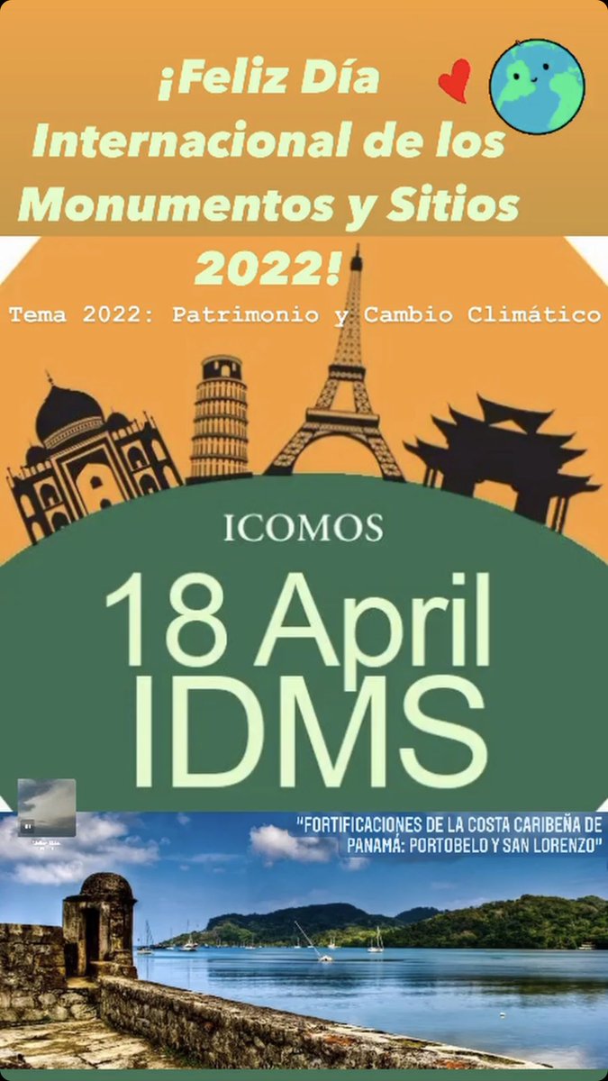 El Día Internacional de los #Monumentos y #Sitios fue establecido por <a href="/ICOMOS/">ICOMOS</a> en 1982 tras su adopción por la 22ª Conferencia General de <a href="/UNESCO_es/">UNESCO en español 🏛️#Educación #Ciencia #Cultura</a>. Tiene temas anuales, este año es #PatrimonioyClima: buff.ly/3KD6VKw

#IDMS2022 #DIMS2022 #Patrimonio #CambioClimático 1/3
