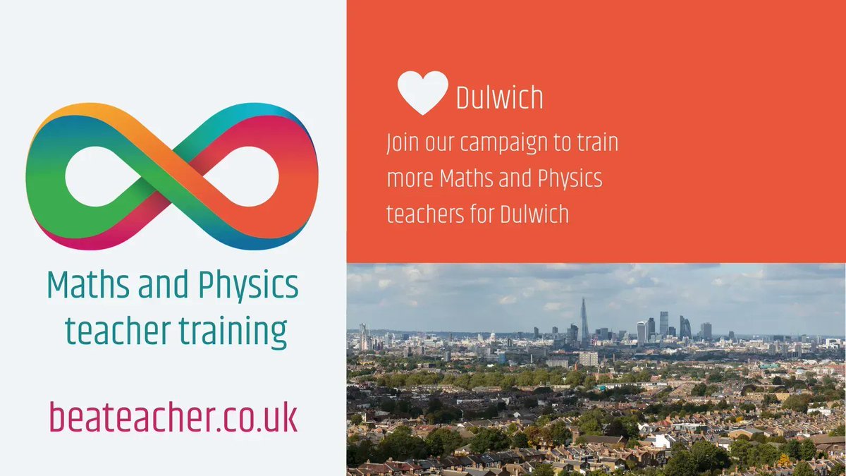 Do you live in or near to #Dulwich? 
Become a #Maths or #Physics teacher!
Our excellent #TeacherTraining programme starts in September 2022! 
Apply now >> nmapscitt.org.uk

Pls RT
@Alleyns_School
@BurntwoodSchool
<a href="/CharterEast/">The Charter School East Dulwich</a>
<a href="/TCSDulwich/">The Charter School North Dulwich</a>
<a href="/EACTCityHeights/">E-ACT City Heights Academy</a>
<a href="/t2teachuk/">Transition to Teach</a>