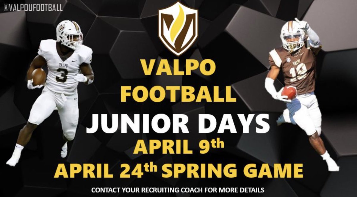 I appreciate the <a href="/valpoufootball/">Valpo Football</a> Junior Day Invite from <a href="/paytheprice619/">Vernell Price Jr</a>! <a href="/BrandonHuffman/">Brandon Huffman</a> <a href="/RylandSpencer/">Ryland Spencer™</a>