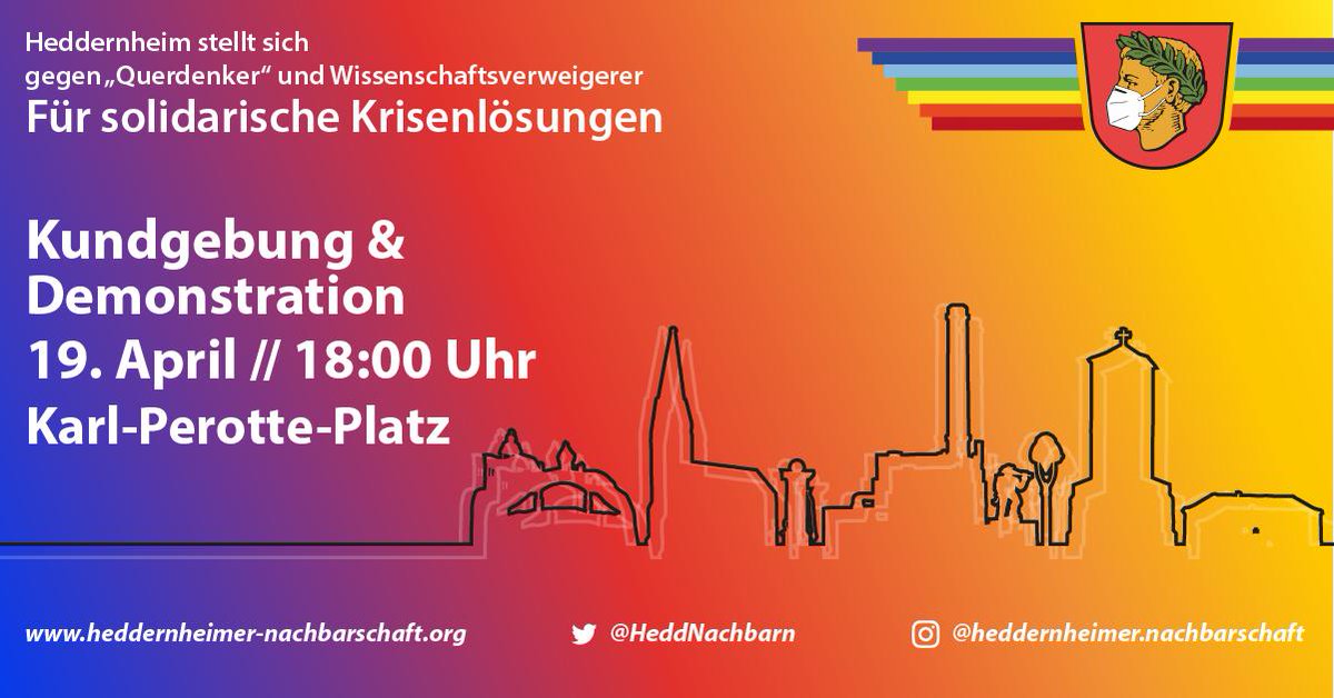 HeddNachbarn's tweet photo. Morgen treffen wir uns wieder zum Protest in #Heddernheim um 18 Uhr am Karl-Perotte-Platz! https://t.co/5VaN3JBBsj
