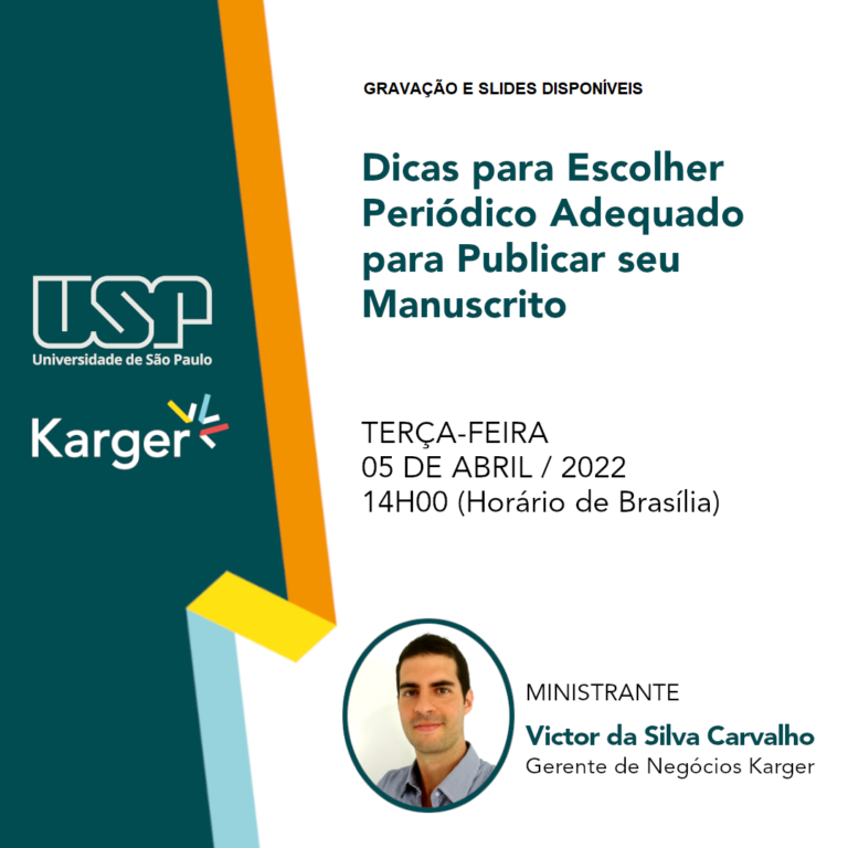 Gravação e Slides do Webinar Dicas para escolher o periódico adequado para publicar seu manuscrito

Confira: aguia.usp.br/noticias/webin…

#Gravação #Slides #Dicas #Revistas