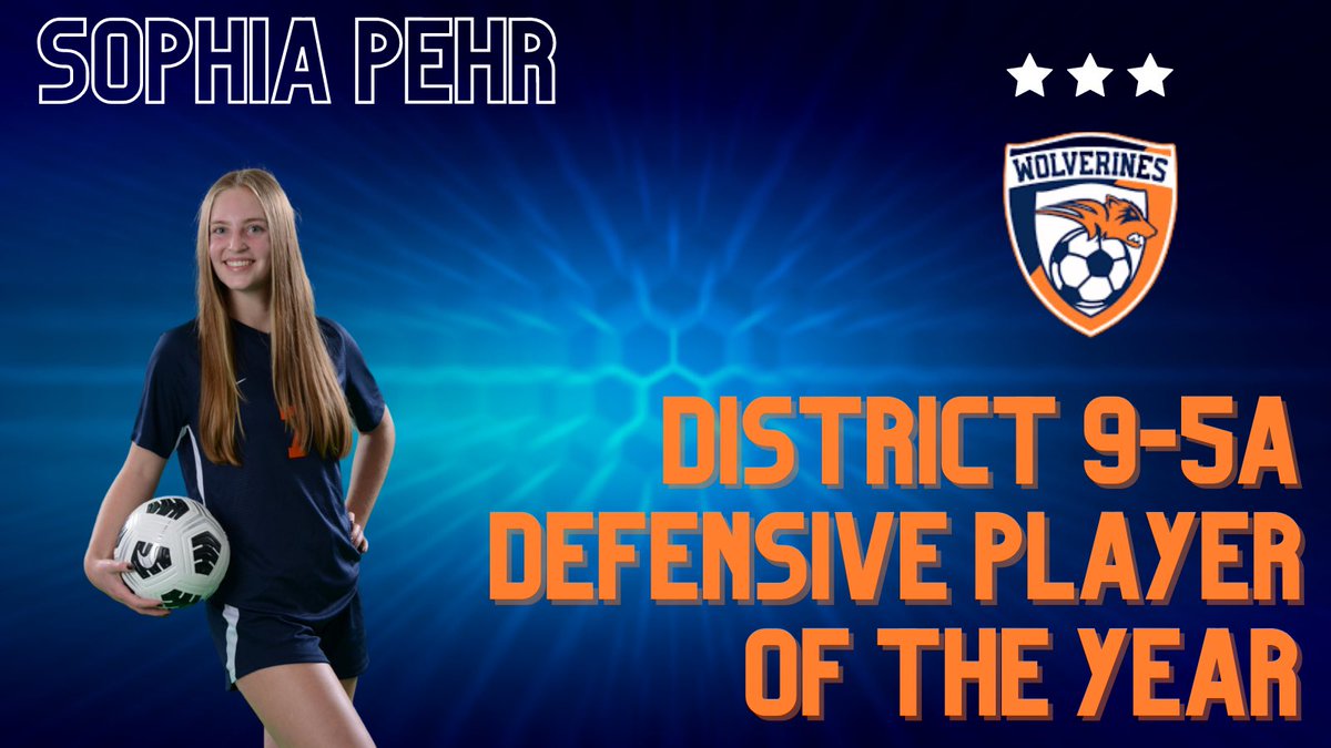 Congratulations to <a href="/PehrSophia/">Sophia Pehr</a> for being named District Defensive Player of Year!