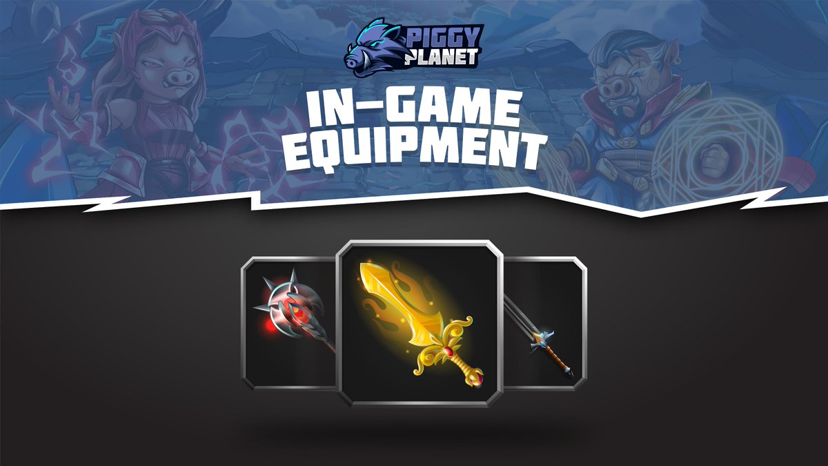 Piggy Planet (@piggyplanetnft) on Twitter photo 🎮 Upon releasing the game, there are at least 100 items including skills, costumes, weapons and armors under the form of NFTs to boost strength for any piggies. The more players equip their piggies, the more chances they get to win the game. 💎
#GameFi #NFT #Metaverse #BSC 🎮 Upon releasing the game, there are at least 100 items including skills, costumes, weapons and armors under the form of NFTs to boost strength for any piggies. The more players equip their piggies, the more chances they get to win the game. 💎
#GameFi #NFT #Metaverse #BSC