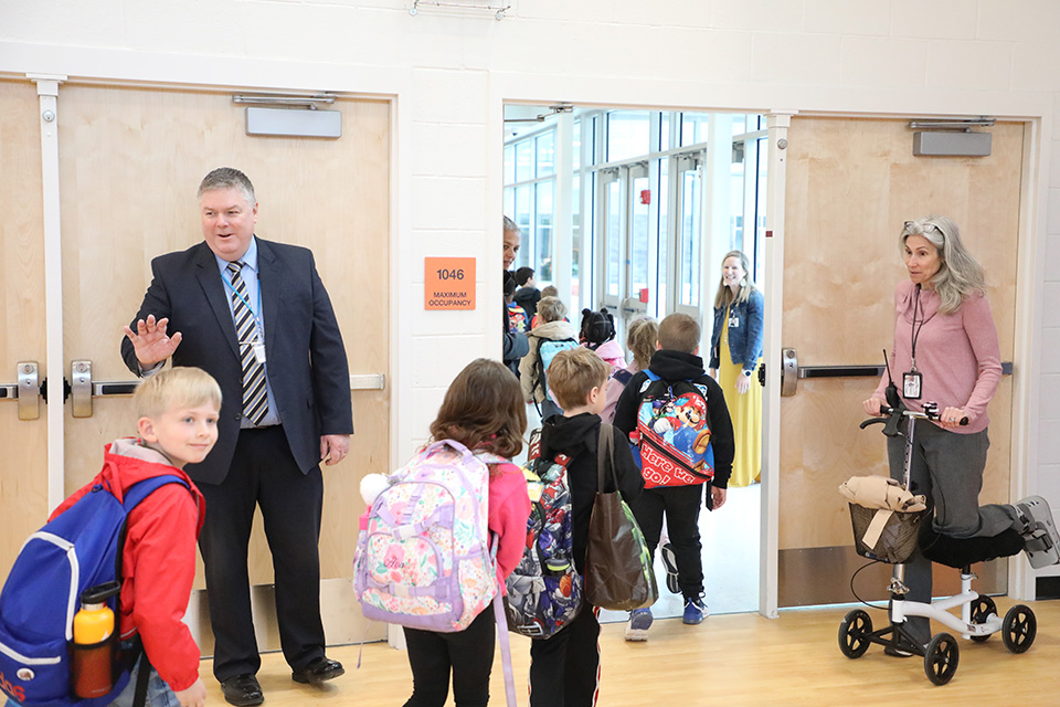 Welcome Home, <a href="/EW_Chittum_Elem/">E.W. Chittum Elementary School</a> Bears! 🐻

Today staff welcomed students into their beautiful new building. We can't wait to see all the memories you make here! 💙💛