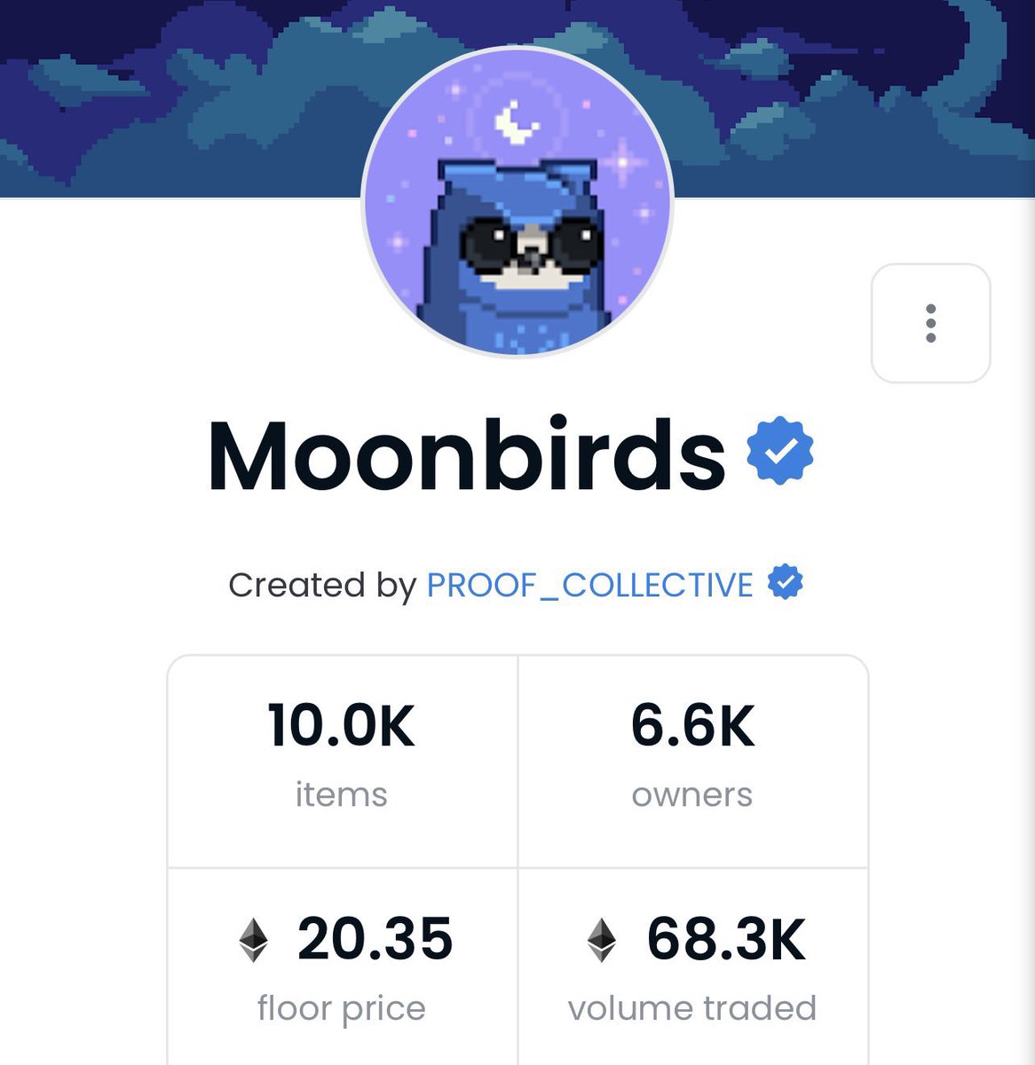 cryptomargs's tweet photo. Called it. #moonbirds #moonbirdsnft #opensea #floorprice @moonbirds_xyz https://t.co/hnIlBrMMea