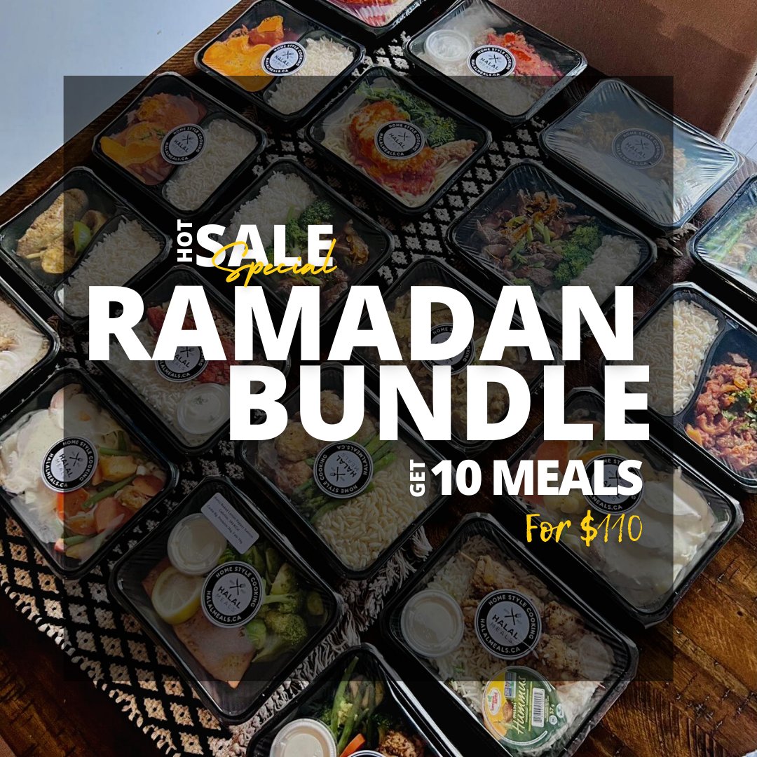 Leave the cooking and the dishes to us this Ramadan! 🌙
halalmeals.ca

#Toronto #Ottawa #Mississauga #Brampton #Kingston #Barrie #Hamilton #LondonOn
