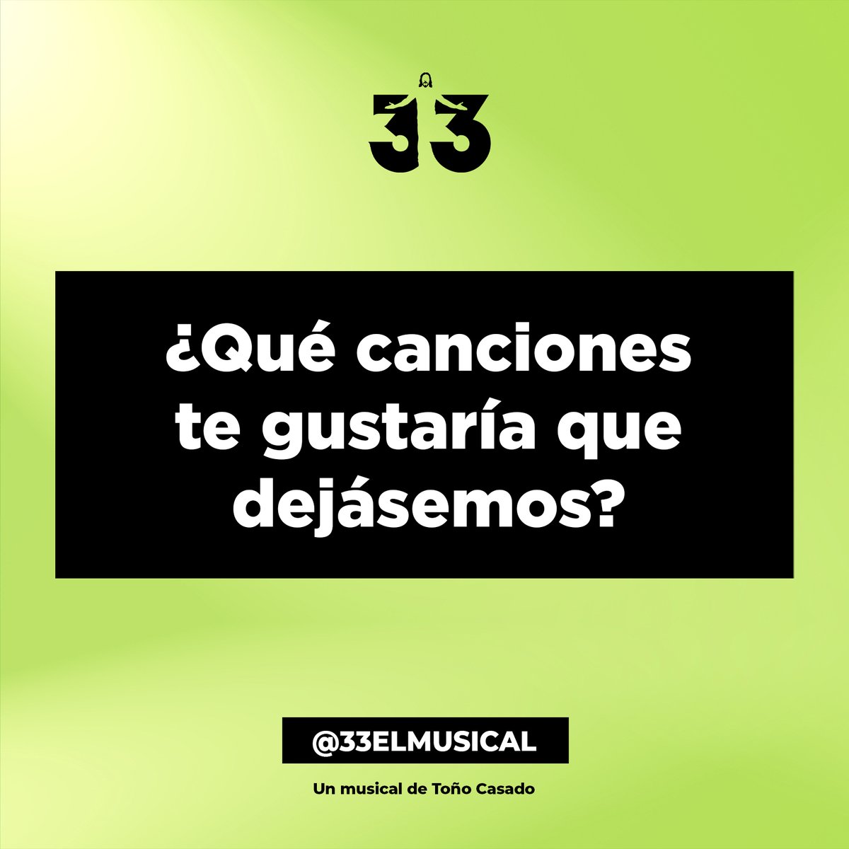 Nunca volveremos a ver nada igual.

Y algo así merece ser recordado.

❤️ 👉🏻 ¿Qué 2 o 3 canciones te gustaría que dejásemos en YouTube?

#33ElMusical #JesusDeNazaret #Jesucristo
#ElMayorInfluencerDeLaHistoria #ElMayorInfluencer
#Musical #TeatroMusical #Musicales
#JóvenesCatólicos