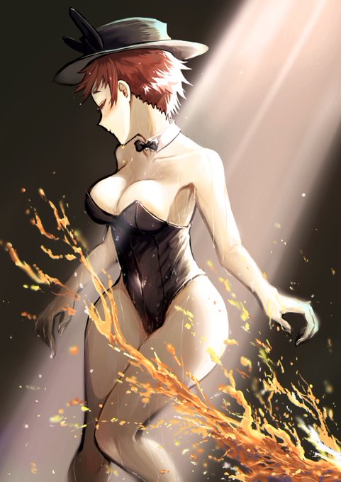 赤髪ベリショのバニーガール 