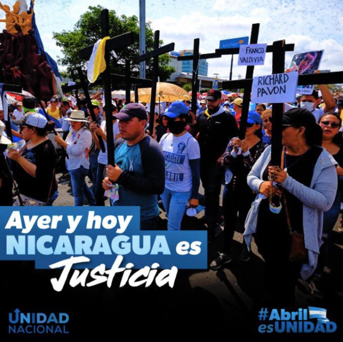 azul_granada's tweet photo. Cuatro años sin justicia.
Cuatro años de impunidad.
Cuatro años de lucha.
Cuatro años de coraje.
Cuatro años sin reformas.
Cuatro años de resistencia.
#AbrilEsUnidad #SiempreAbril #AbrilVive @traficoni @ReporteNi @UnidadNic @maradiaga @Mmendoza1970 @Almagro_OEA2015 @GerallChavez https://t.co/UXTBzMHknf