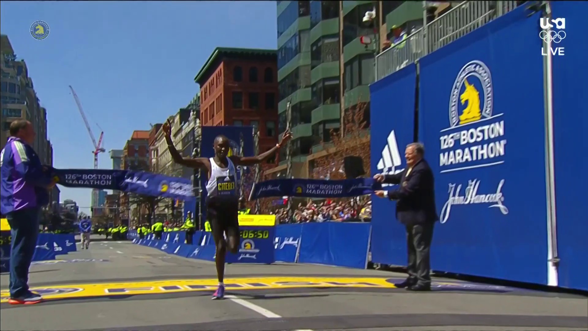 boston marathon start line video