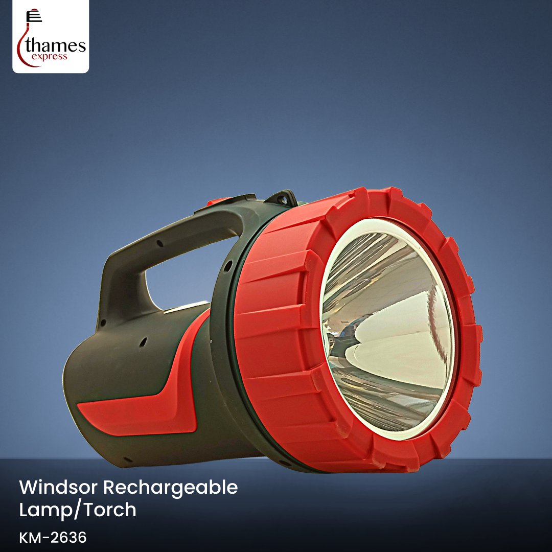 Windsor KM-2636 rechargeable long range torch flashlight Order now for just Kes.1397/- #ThamesExpress #Windsor #emergencytorch #recheargeablelamp #torch #livewell