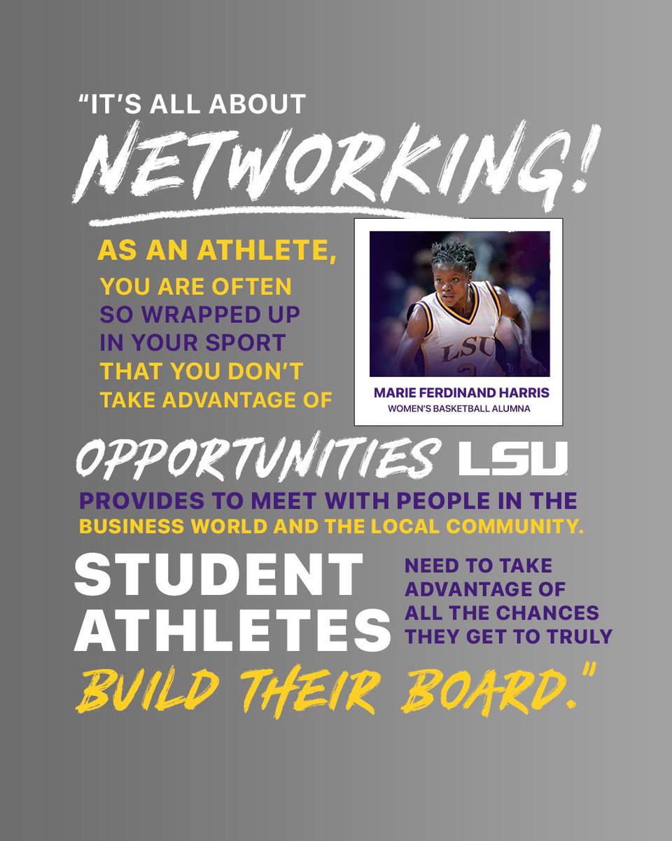 WeAreNILSU's tweet photo. Today is the day to invest in yourself and Build Your Board. We will see you soon! #TheRealDeal #BuildYourBoard @LSULClub @LSUTigerLife https://t.co/dts1ZHC6kU