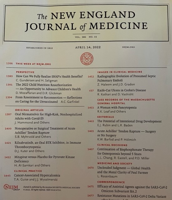 Congratulations to #MGH Hematologists Hanny Al-Samkari, MD @HannyAlSamkari, David J. Kuter, MD, and Rebecca Karp Leaf, MD @Rsk2003, who were included in the current issue of @NEJM bit.ly/3MfErHa @MassGeneralNews