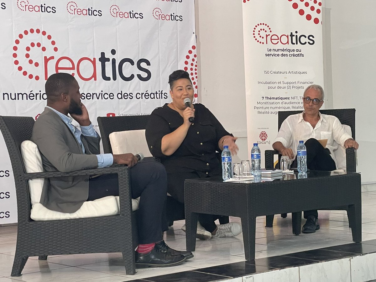marcalainb's tweet photo. Un panel qui combine avec élégance la technologie et l’art avec @roodjinocherilu @fabiolacoupet et Patrick Attié! #Creatics https://t.co/tqSAaQR3FZ