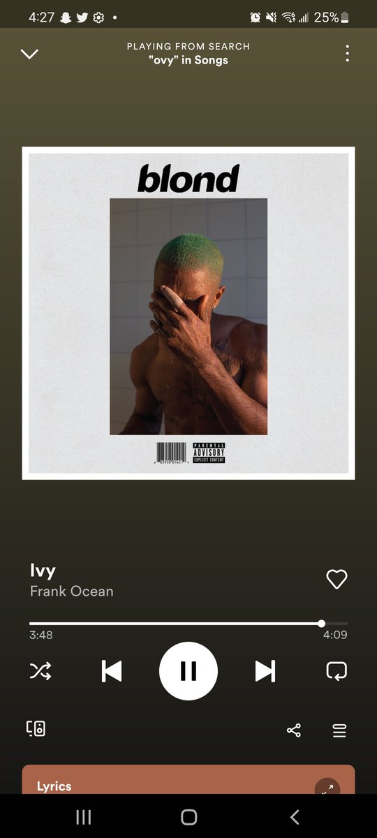 Pattykane888's tweet photo. the first time I listened to this masterpiece, I was trying to fall asleep to music until the ending of this song came in and I thought my roof was caving in or some shit. Frank ocean was basically wishing me a happy belated April fools https://t.co/Z1wQkuupJE