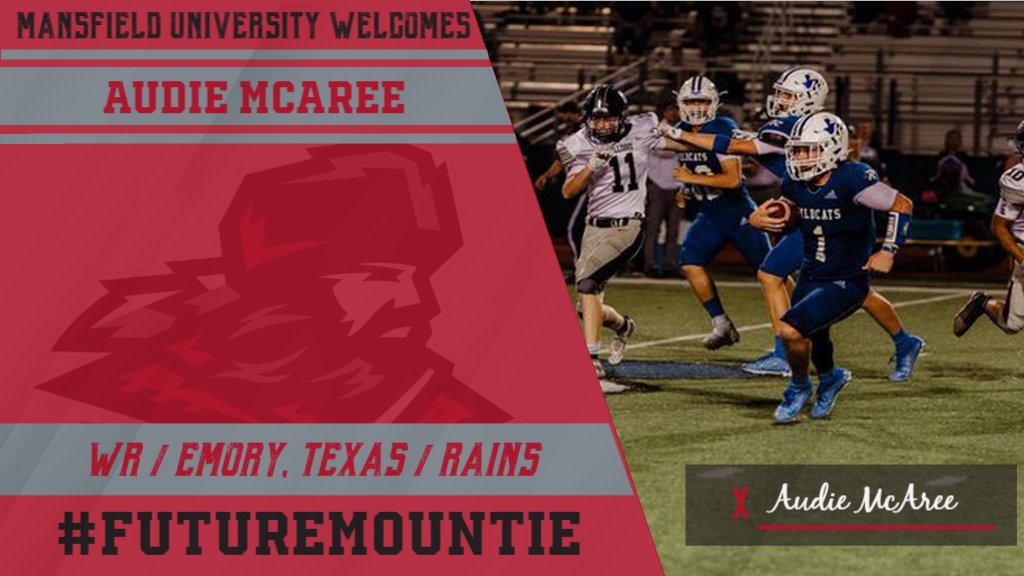 🚨 Signing!🖊️

Audie McAree out of Emory, Texas signs with <a href="/MansfieldFB/">Mansfield Football</a>! Audie is a two-sport athlete at Rains High School, where he was an All-District receiver and infielder.

🔗➡️ bit.ly/3KW7TSs

#FutureMountie🗻