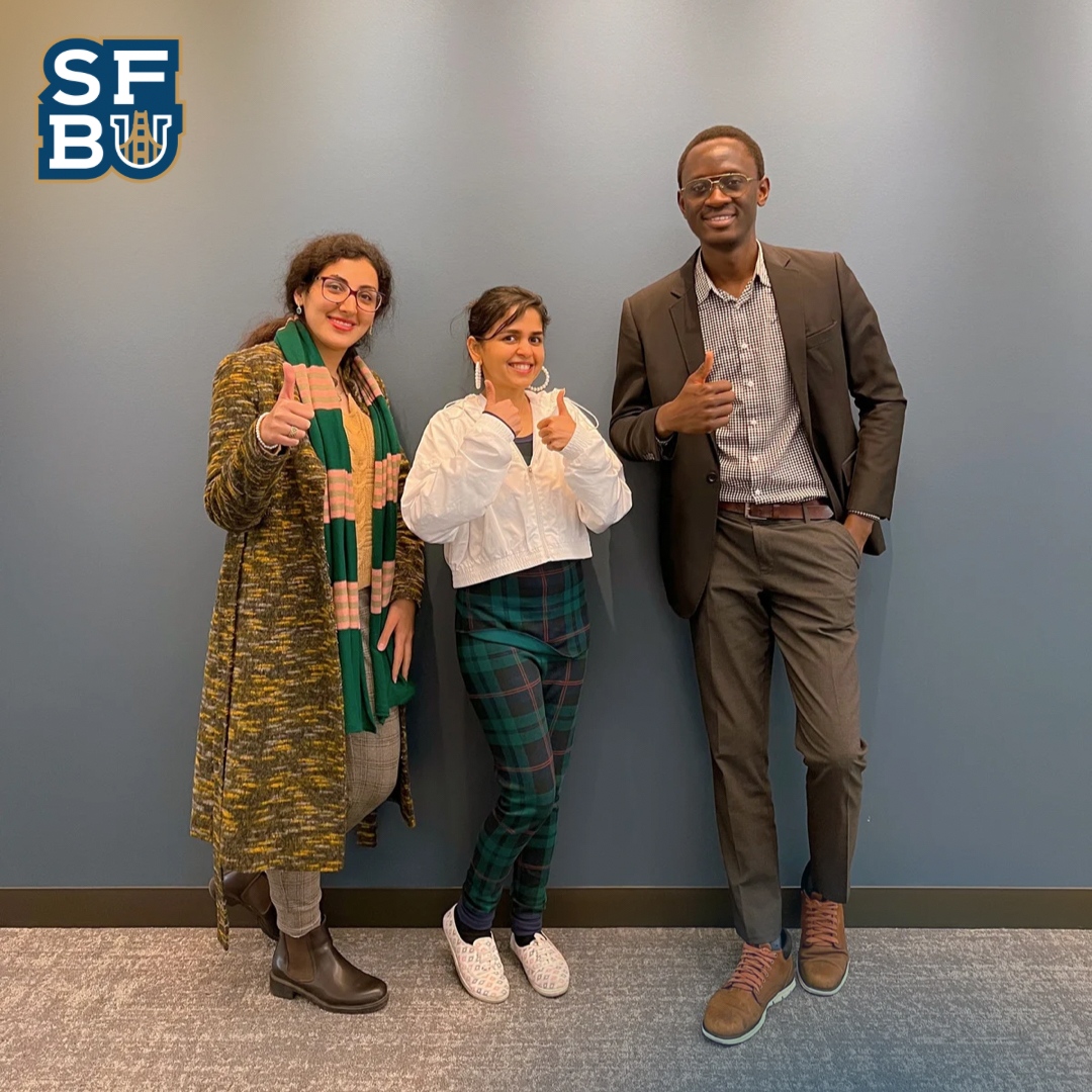 SFBUniversity's tweet image. It’s finals week here at San Francisco Bay University, and we want to wish all our students the best of luck on final exams! Here are some words of advice to get you through this next week: 

◆ You got this! 
◆ Believe in yourself! 
◆ You can do it! 
◆ You will succeed!