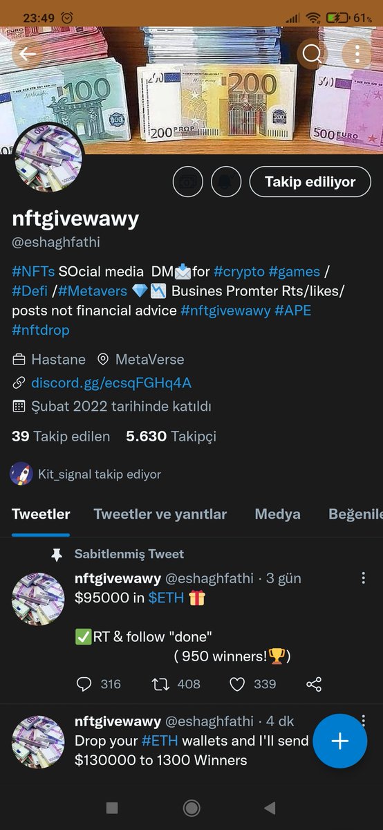 DavidCengiz's tweet photo. @eshaghfathi DONE 🤍 I'm tired of writing. Can you help us on behalf of humanity? 😥Thanks, your little touch will change our lives. 🌹Please help my debt to improve my life I'm bankrupt🙏Eth{erc20} =
0x2B62021FE70A3af7d561643EB3cD3093430F96e8 https://t.co/KXD2u0QxT3