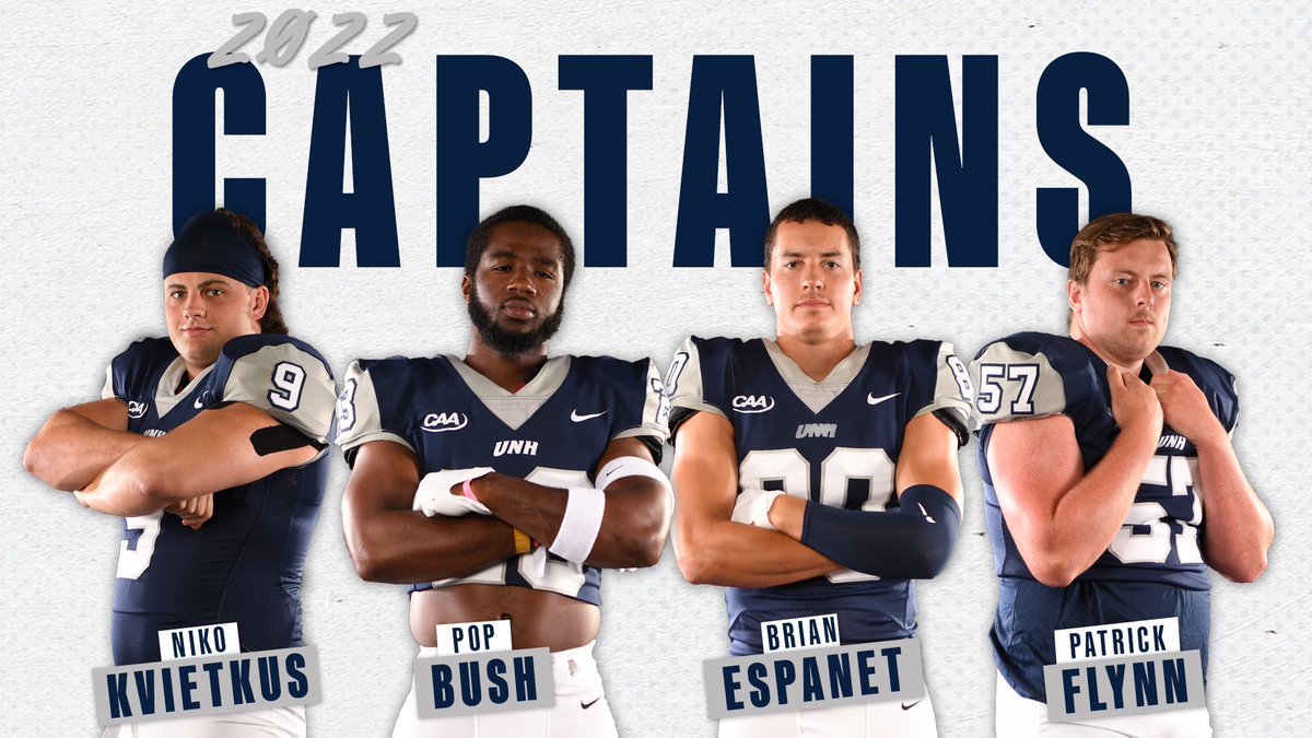 Congratulations to Niko Kvietkus, Pop Bush, Brian Espanet, and Patrick Flynn for being named 2022 team captains! These guys embody everything it means to be #GraniteStrong! 😼🧃