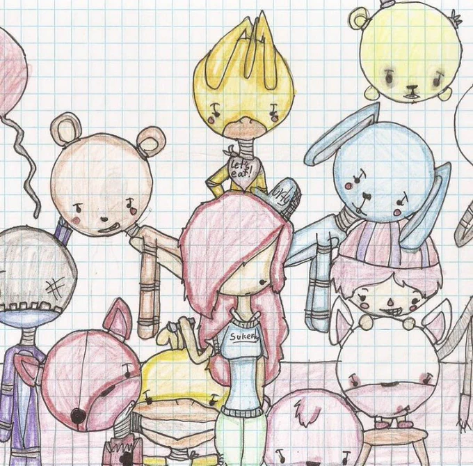 OH MY GOD I FOUND SOME OF MY FIRST FNAF FAN ART AND- OH LORDY LOO CHEESE N CRACKERS IM GONNA SHIT MY PANTS (I WAS LIKE 9 OR SOMETHING WHEN I DREW THIS HOLY SHIT) #fnaf 