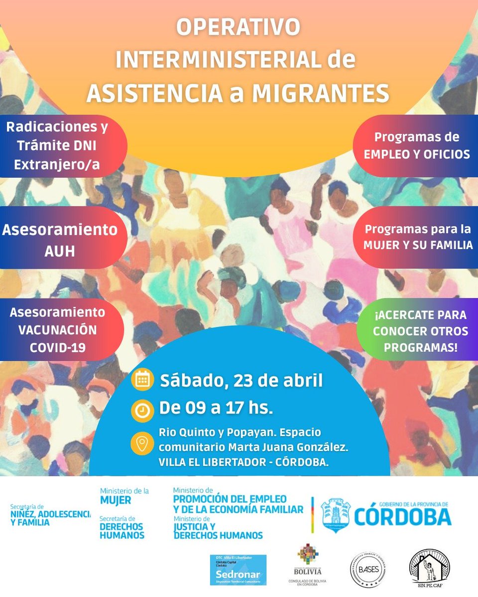 MRE_Bolivia's tweet photo. Atención Consular #VGIC | El Consulado de #BoliviaEnCórdoba atenderá el #23Abril de 09:00 a 17:00 hrs. con los servicios de:
📌Legalizaciones
📌Certificado de antecedentes policiales
📌Otros
#MiConsulado #CancilleríaContigo https://t.co/LinZEBCuMD