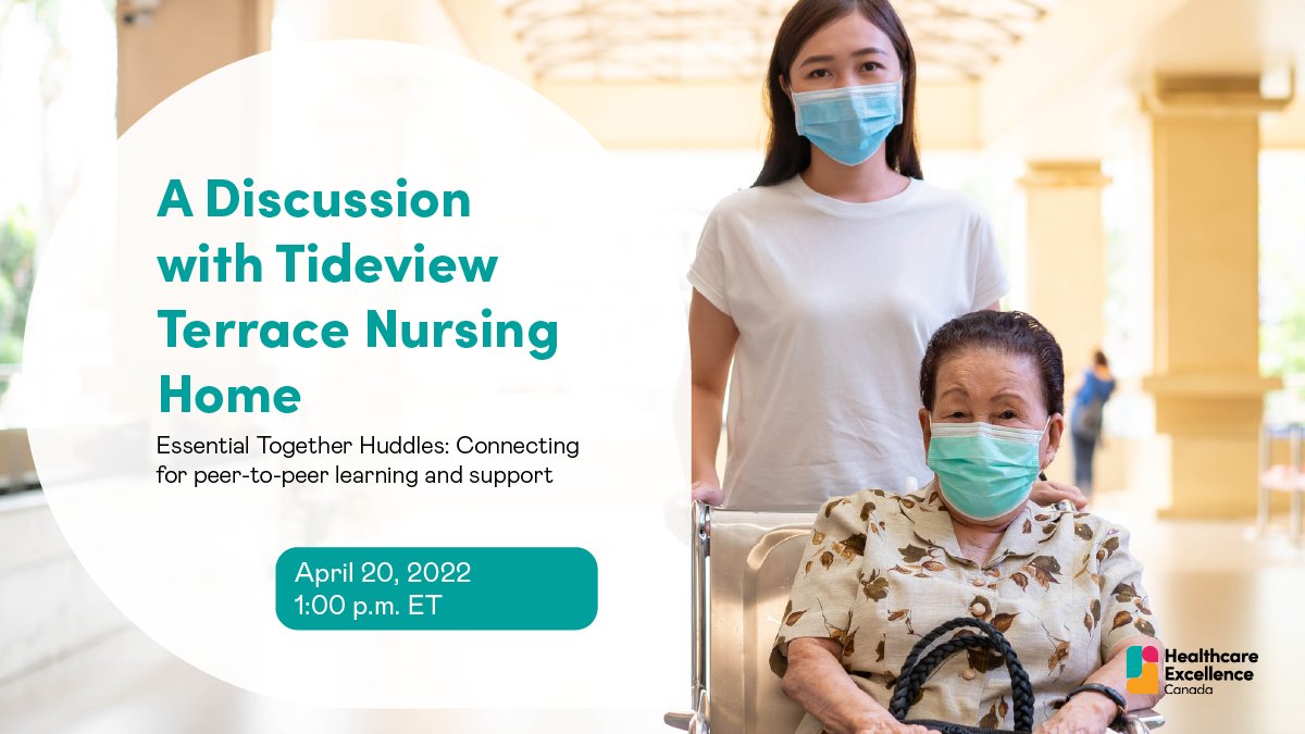 HE_ES_Canada's tweet photo. Join the Essential Together huddle for a Q&A with @tideviewterrace. We'll discuss how they've welcomed #EssentialCarePartners during #COVID19, the barriers and facilitators and why they've taken the #EssentialTogether pledge. Join the conversation: https://t.co/ZG7aD95dRk https://t.co/P5i854d0i5