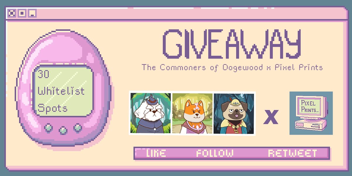 PixelPrintsNFT's tweet photo. 🚨 WL GIVEAWAY 🚨

We have been lucky enough to receive 30 whitelist spots for @dogewoodnft! 

How to enter: 
1. Follow @PixelPrintsNFT and @dogewoodnft 
2. Like and RT
3. Tag 1 friend!

10 x WL ends in 24 hours, 20 more in Discord! dm if you still need an invite! https://t.co/0qtR0yymXK