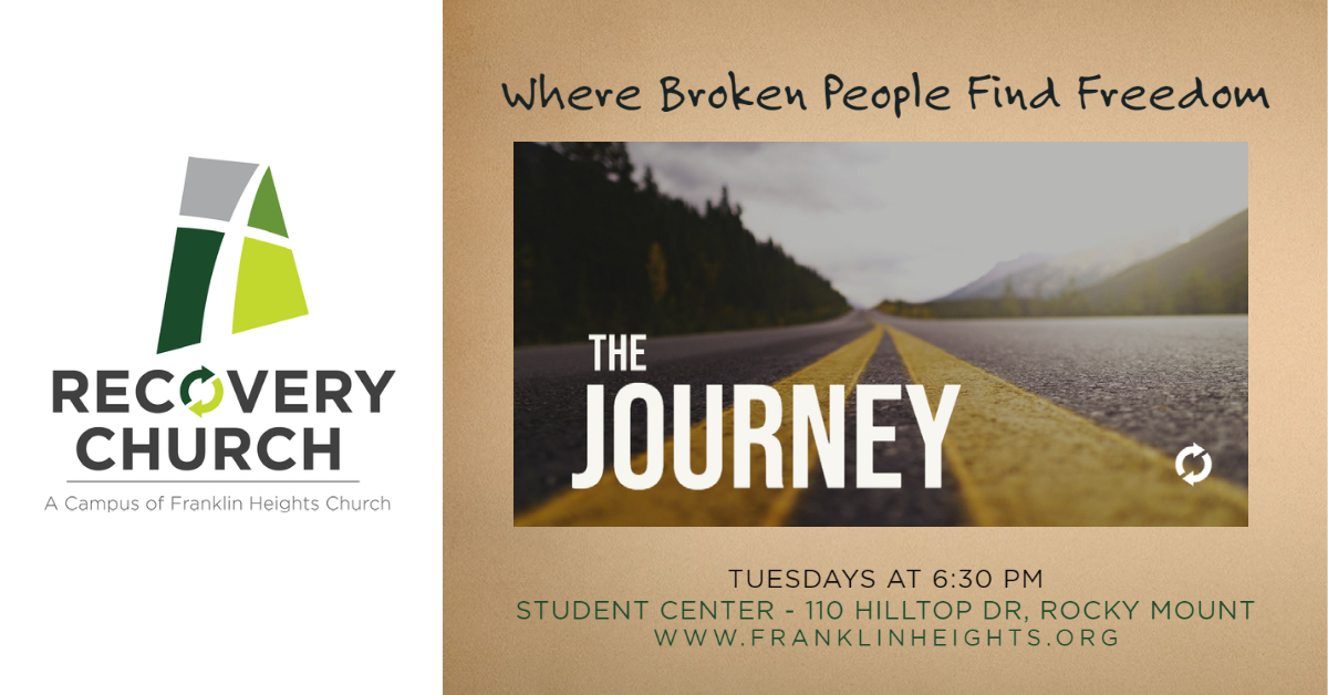 Join us tomorrow night at Recovery Church -- a place where you can find Jesus Christ and freedom from addictions, a place where the broken find HOPE -- Tuesday nights, 6:30 PM at 110 Hilltop Drive.