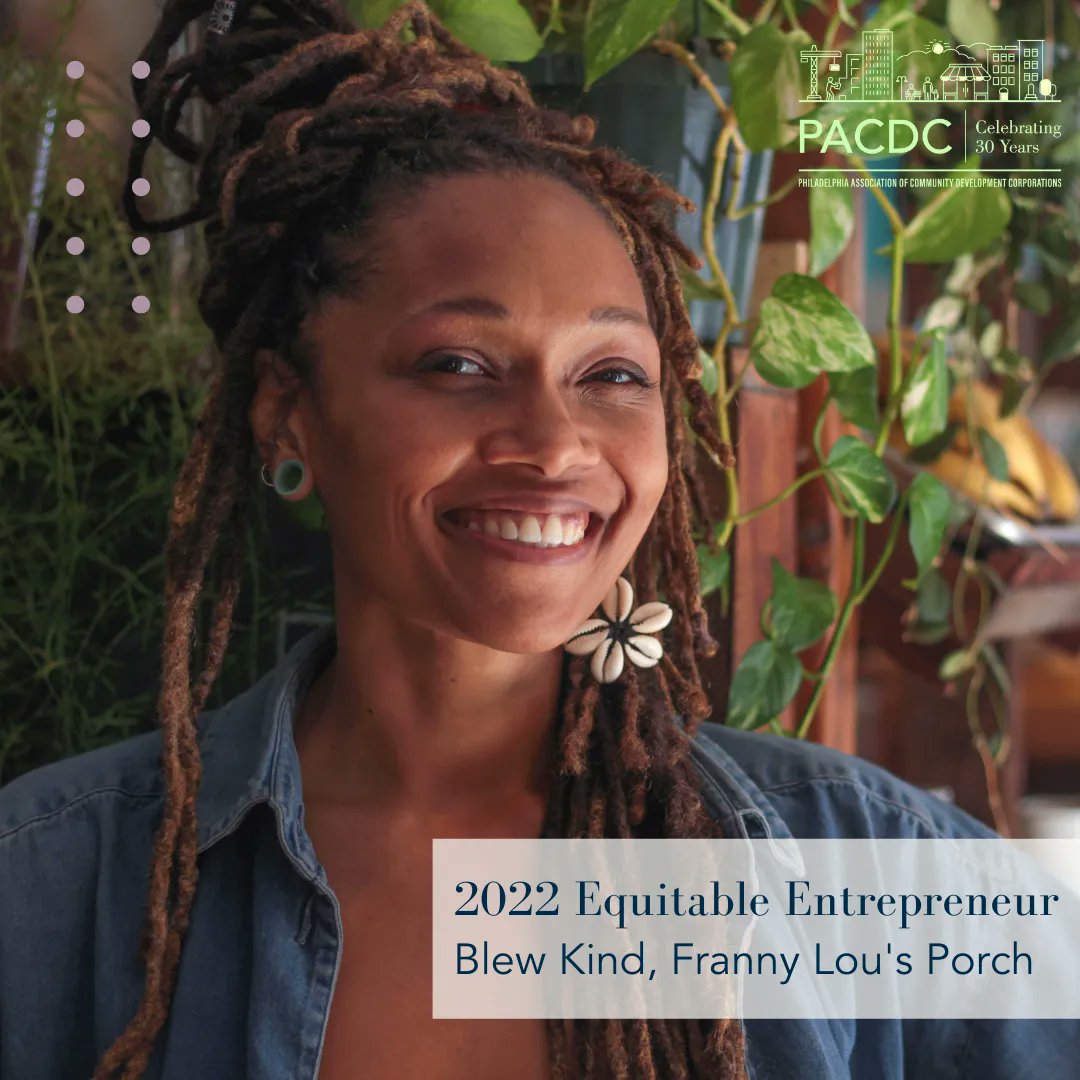 PhillyCDCs's tweet photo. PACDC congratulates Blew Kind of @frannylousporch on being a 2022 Equitable Entrepreneur. At Franny Lou’s, community activism and advocacy are baked into each detail, from sandwich names, to the carefully sourced ingredients, to the antiracist/anticapitalist books lining shelves. https://t.co/DNGaeDJPGY