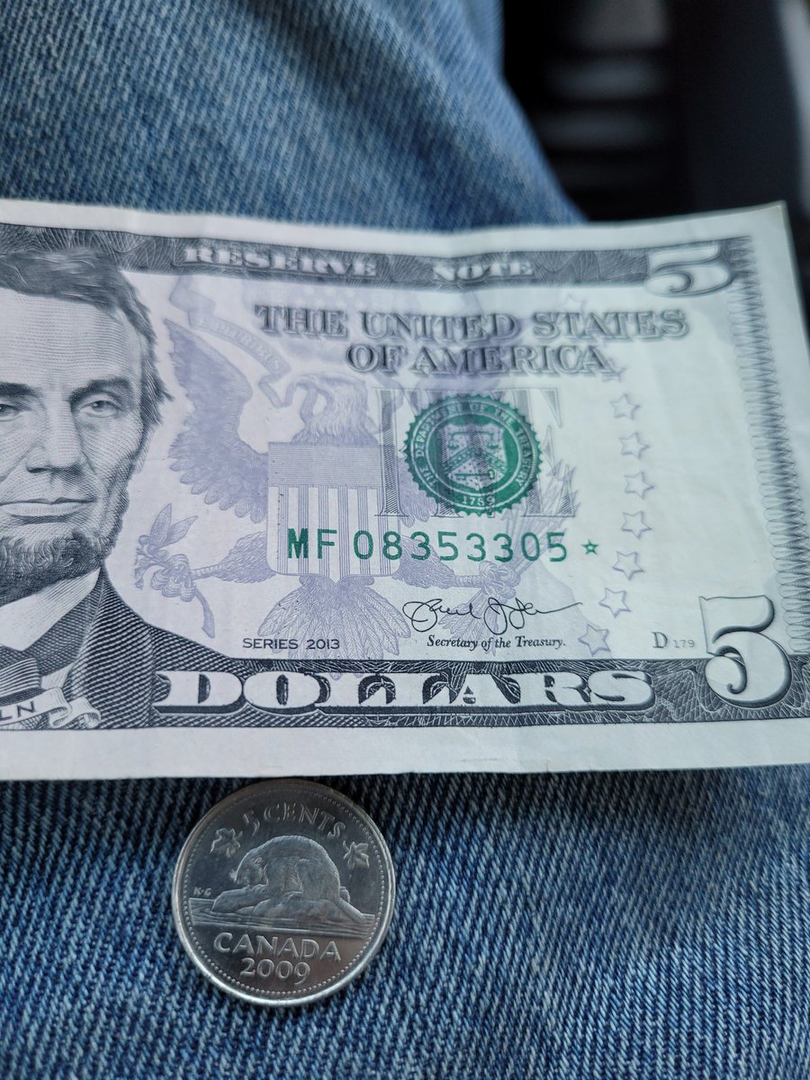 It's been so long since I've found anything to show you all, I'm actually excited to say I got a $5 less rare star note in change today, AND found a traveler at the coinstar. #Saturdaynightcoinshow