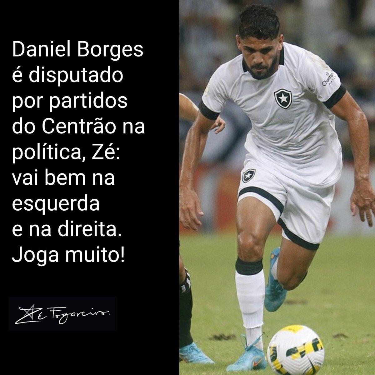 zefogareiro's tweet photo. Você seria capaz de tirar o Daniel do time hoje, Zé?
Esse cara está jogando uma barbaridade! Onde quer que seja! Pqp!
Foooooogoooooo!!! 🥅⚽️👊⬛⭐⬛🔥👏👊 #Botafogo2022 #Reforço #DanielBorges https://t.co/jnHyUv7cZz