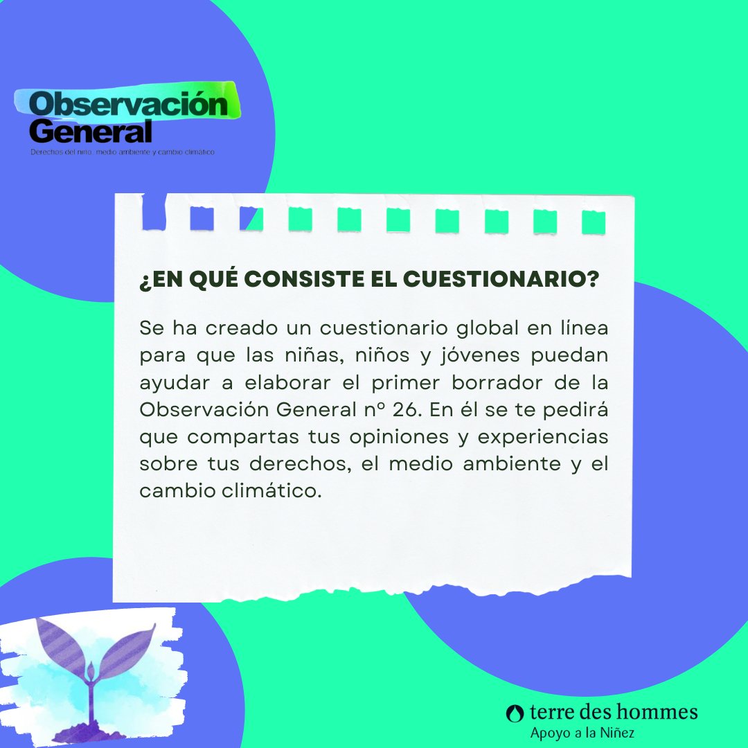 tdhAlemania's tweet photo. Hacemos un llamado a niñas. niños y jóvenes de 17 años o menos para que compartan sus opiniones y experiencias sobre sus derechos, el medio ambiente y el cambio climático.
 https://t.co/C2CcaJ66Yw
@franciscoactiv2 @SREnvironment @tdh_de https://t.co/7e5h7osa1r