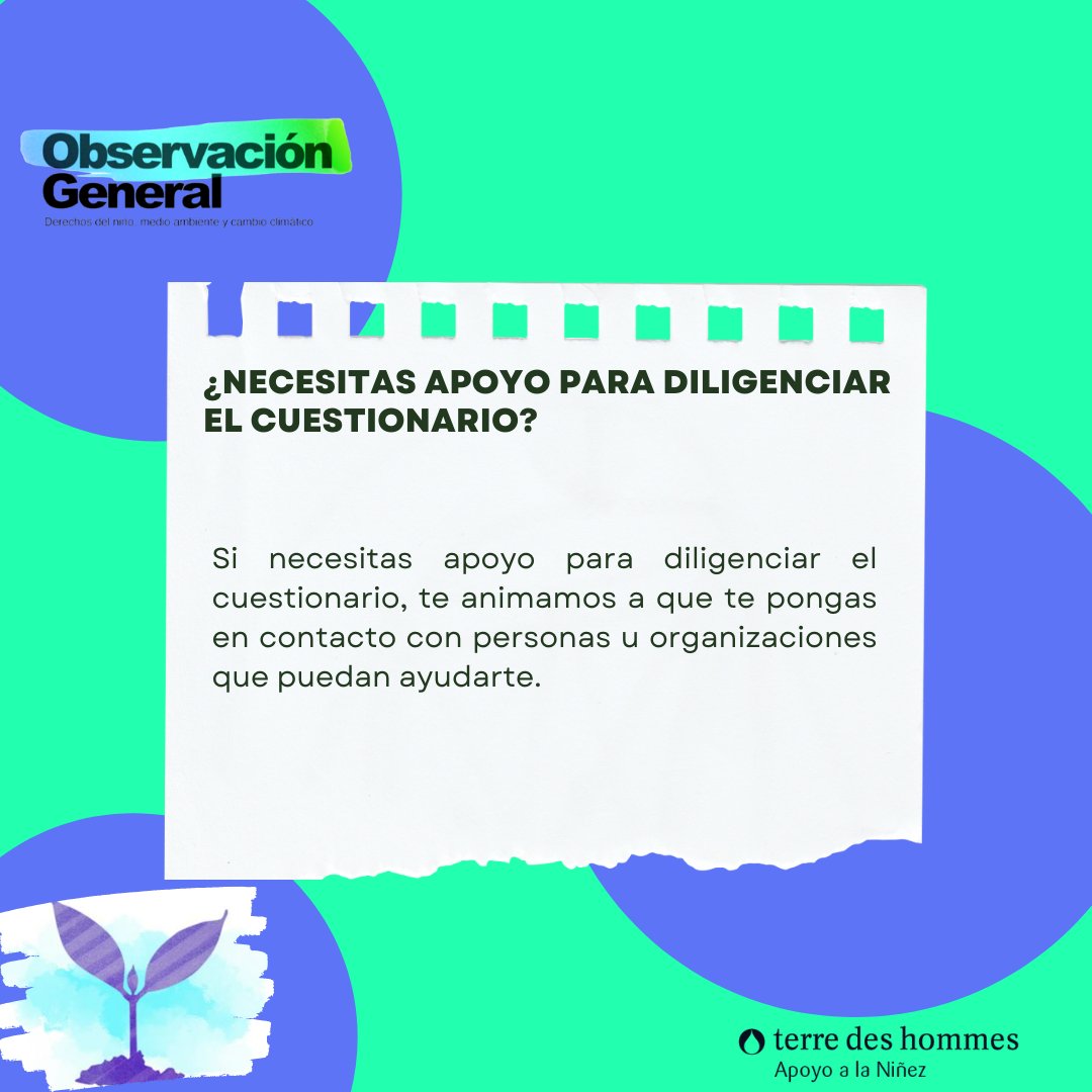 tdhAlemania's tweet photo. Hacemos un llamado a niñas. niños y jóvenes de 17 años o menos para que compartan sus opiniones y experiencias sobre sus derechos, el medio ambiente y el cambio climático.
 https://t.co/C2CcaJ66Yw
@franciscoactiv2 @SREnvironment @tdh_de https://t.co/7e5h7osa1r