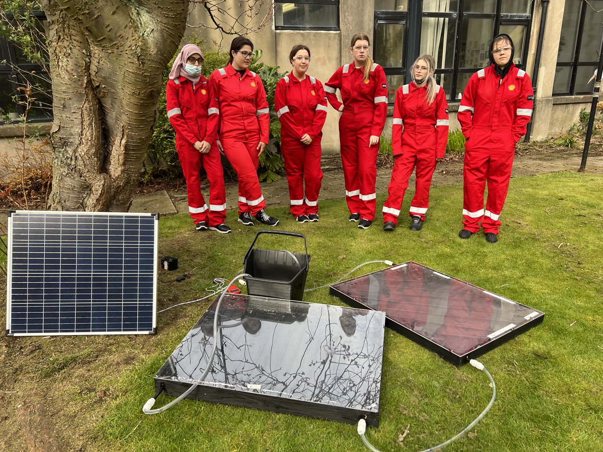 Great morning @stmacharacademy with the @Shell_UKLtd @GirlsinEnergy testing their wind turbines & Hot water Solar Panels!
@NESCollege 
@NESColLinks 
#teamwork #girlinSTEM #tomorrowsengineers