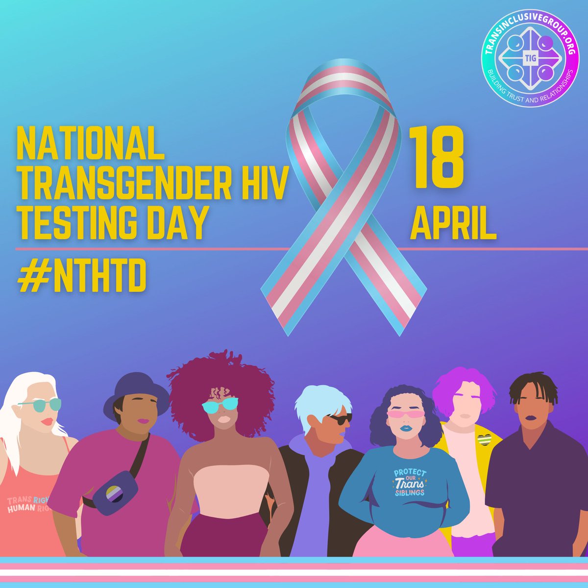 Today is National Transgender HIV Testing Day, a day to address the impact of HIV on trans & nonbinary people. #NTHTD

We can all do our part to reduce HIV stigma & promote testing, prevention, & treatment - knowing your HIV status is a key step to taking charge of your health!