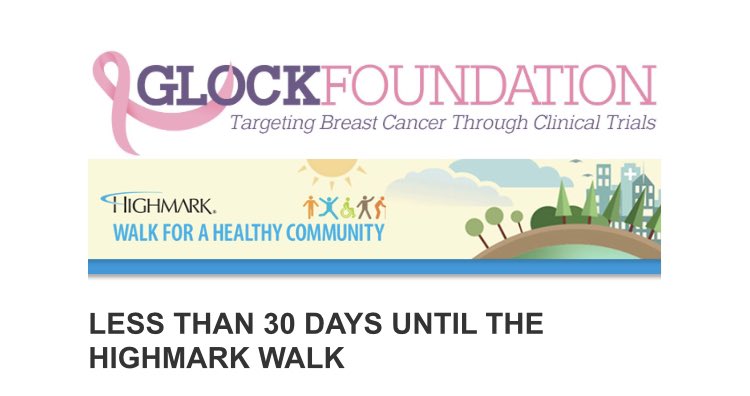 glockfoundation's tweet photo. Please join us for the Highmark Walk for a Healthy Community and walk with Glock on May 7th to help support the Glock Foundation. Check in begins at 7:45 and the walk starts at 9 am.
Registration details: https://t.co/HNayPHjY5o
#HighmarkWalk
#highmarkwalk2022 https://t.co/tE43SxheDs