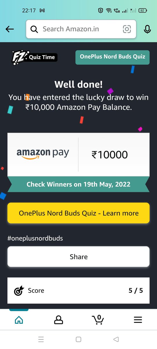 Hemantpal21's tweet photo. I played this interesting Quiz on Amazon-Play games at Amazon FunZone  @amazonIN, @oneplus_india  #Oneplusnordbuds #BeyondBassic https://t.co/rPKyBpLizf