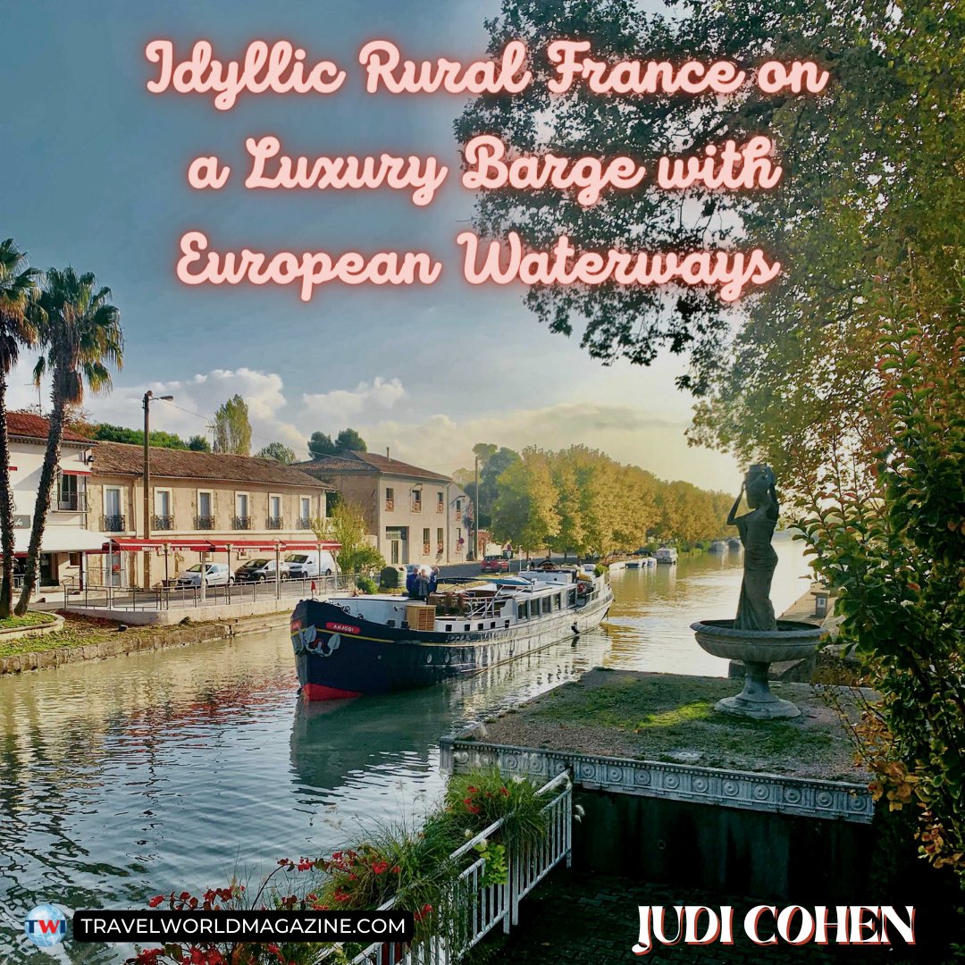 Judi travelled to France and spent her time on a luxury barge. Read all about her ‘idyllic’ experience on European waterways at the link in bio! #NATJA #TWI #SpringIssue #SpringIntoTravel #TravelWriting #NATJAMembers #TravelJournalism #travelmagazine #Europe #Travel #France